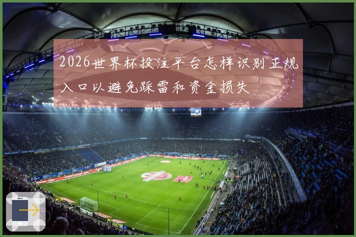 2026世界杯投注平台怎样识别正规入口以避免踩雷和资金损失